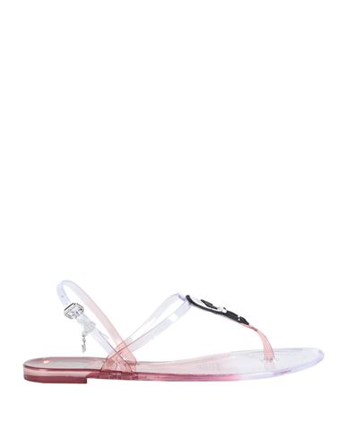 Karl Lagerfeld Jelly Gradient Ikonic Slng Woman Toe Strap Sandals Pink Size 5 Rubber