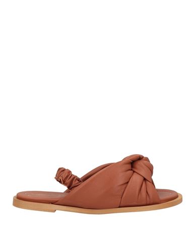 Bianca Di Woman Sandals Camel Size 7 Soft Leather In Beige
