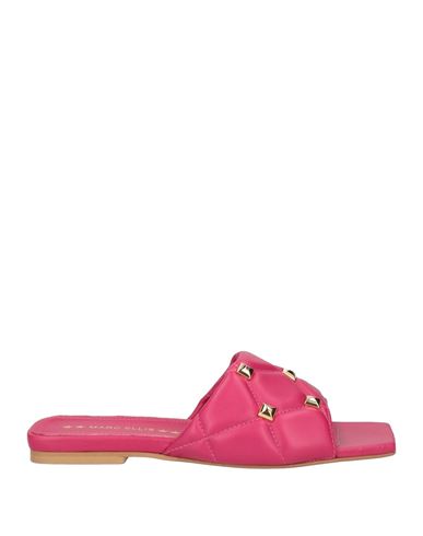 Marc Ellis Woman Sandals Fuchsia Size 8 Soft Leather In Pink