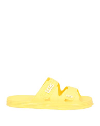 Gcds Woman Sandals Yellow Size 11 Pvc - Polyvinyl Chloride