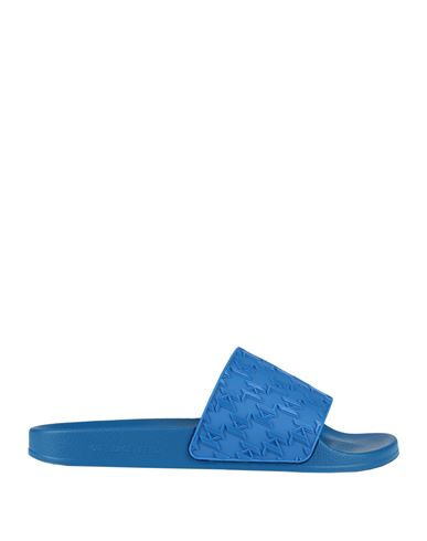 Karl Lagerfeld Kondo Monogram Slide Man Sandals Bright Blue Size 7 Rubber