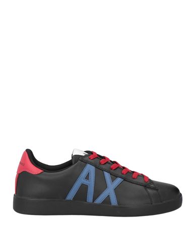 Armani Exchange Man Sneakers Black Size 7 Bovine Leather, Polyurethane, Polyester, Polyamide In Black