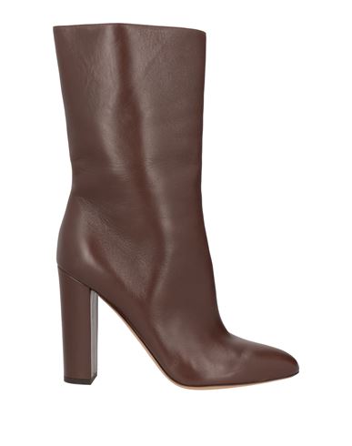 Valentino Garavani Woman Ankle Boots Dark Brown Size 11 Soft Leather