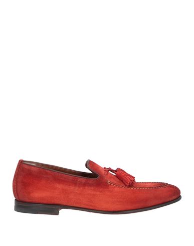 Santoni Man Loafers Brick Red Size 10.5 Soft Leather