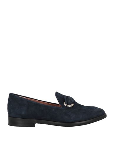 Pollini Woman Loafers Navy Blue Size 5 Soft Leather