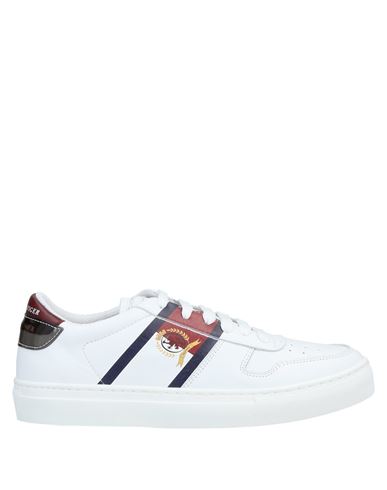 Man Sneakers White Size 8.5 Soft Leather, Textile fibers