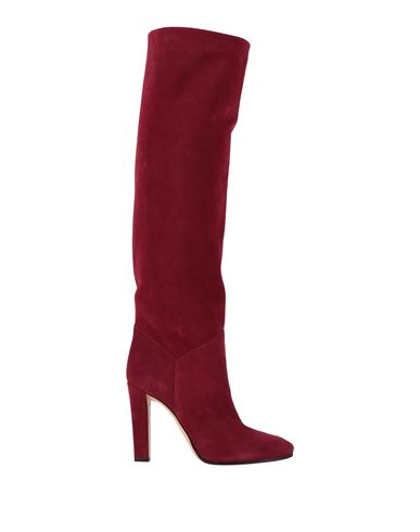 Shop Alberta Ferretti Woman Boot Garnet Size 8.5 Soft Leather In Red