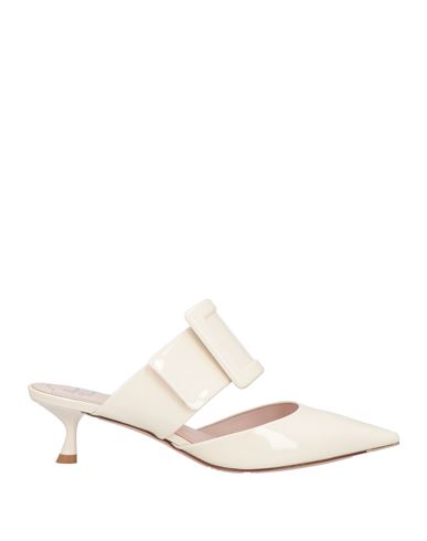 Roger Vivier Viv' In The City Mules In Off-white Patent Leather In Multi