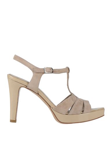 Mot-clè Woman Sandals Beige Size 7.5 Leather In Brown