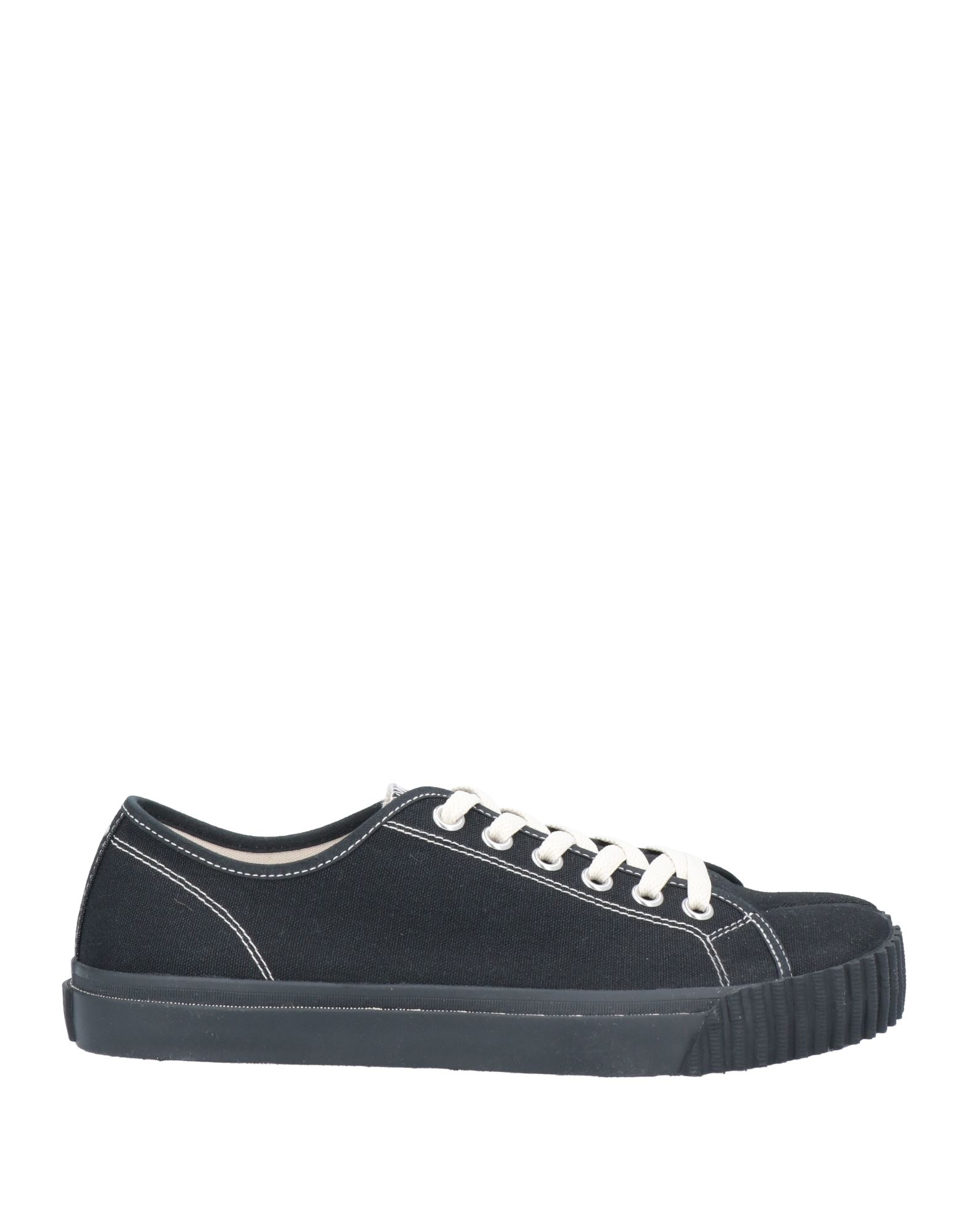 Maison Margiela Tabi Split-toe Cotton-canvas Trainers In Black