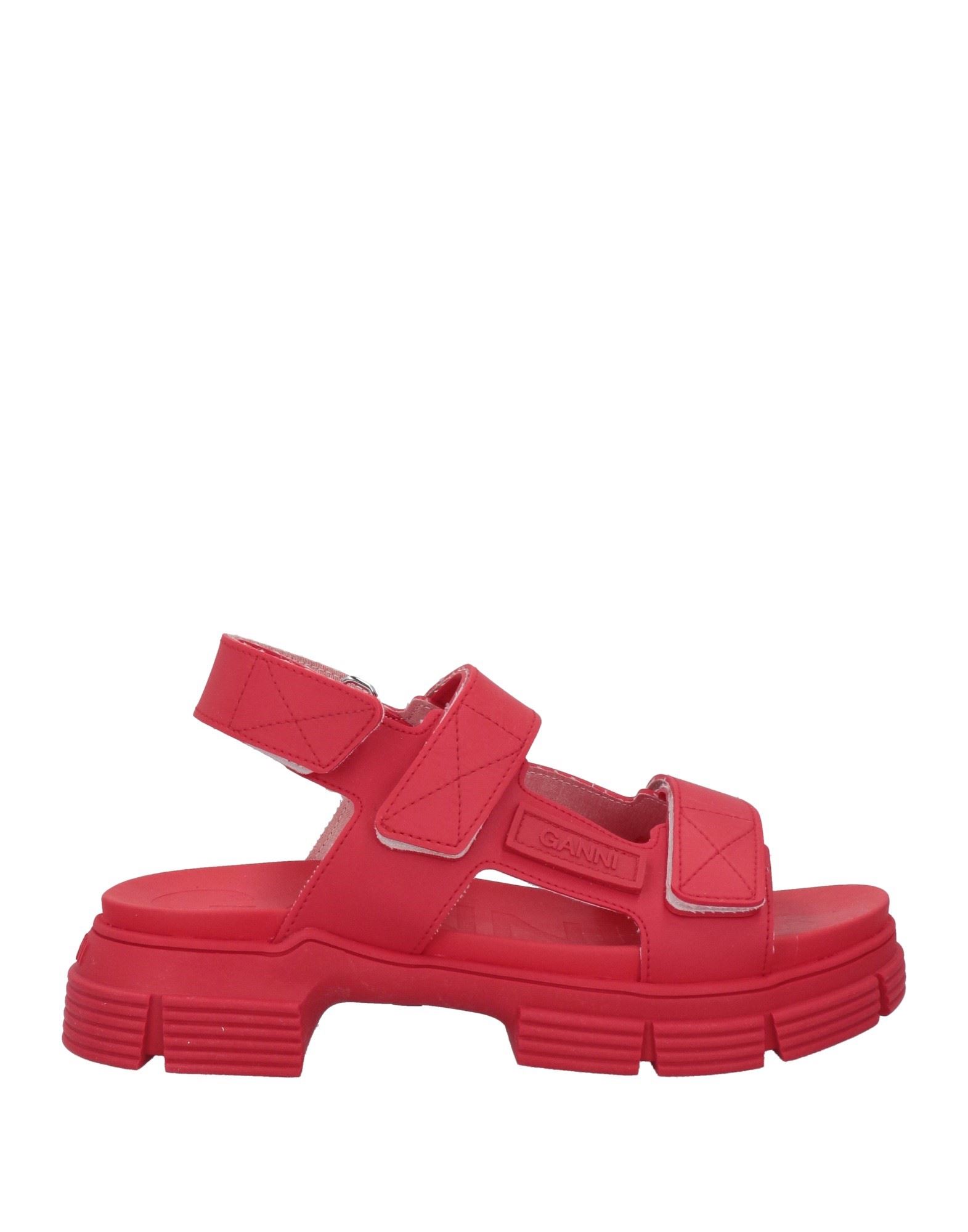 Ganni Sandals In Red
