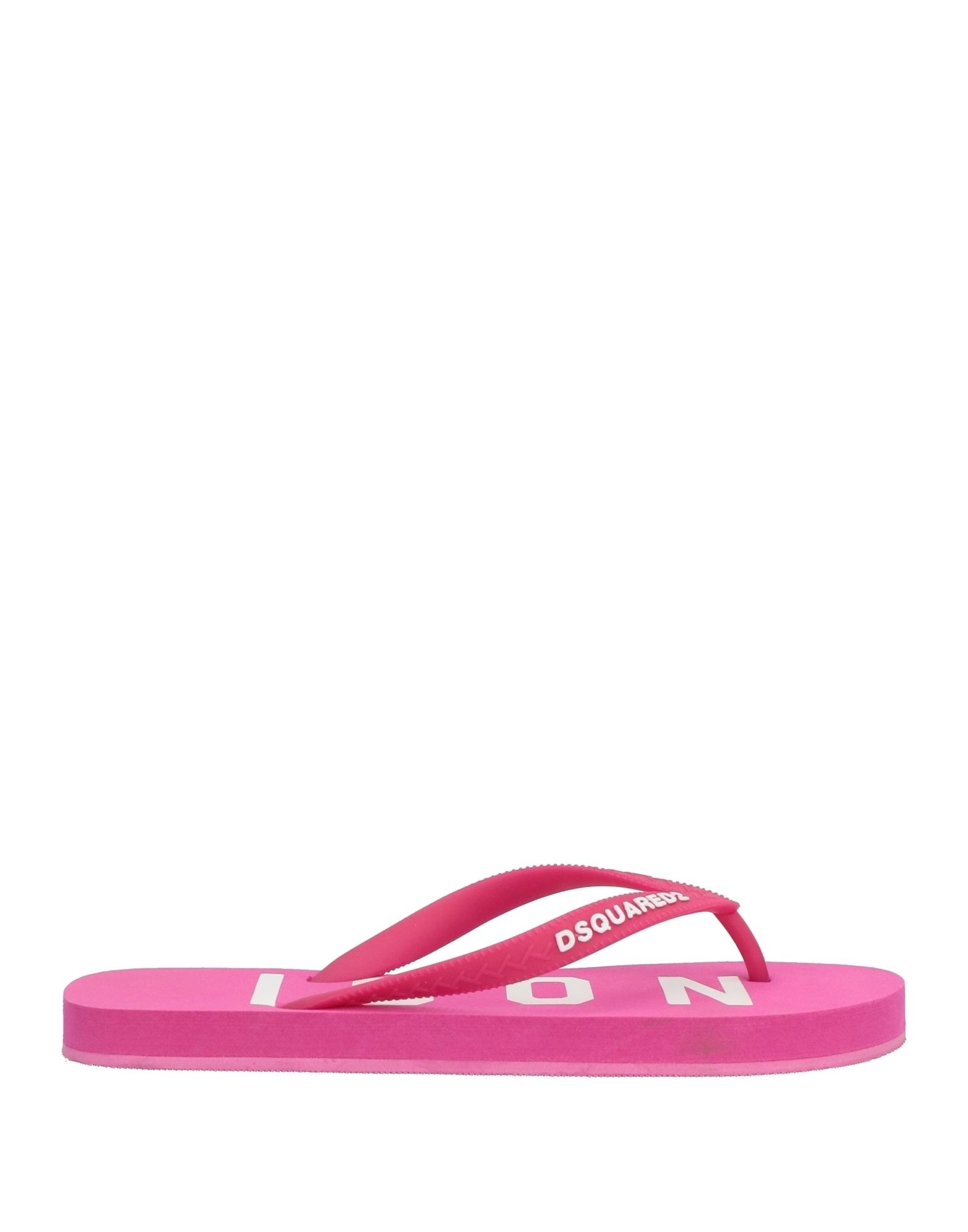 Shop Dsquared2 Woman Thong Sandal Fuchsia Size 8 Rubber In Pink