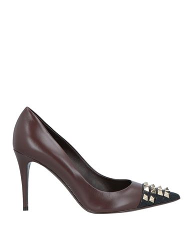 Shop Valentino Garavani Woman Pumps Dark Brown Size 11.5 Leather