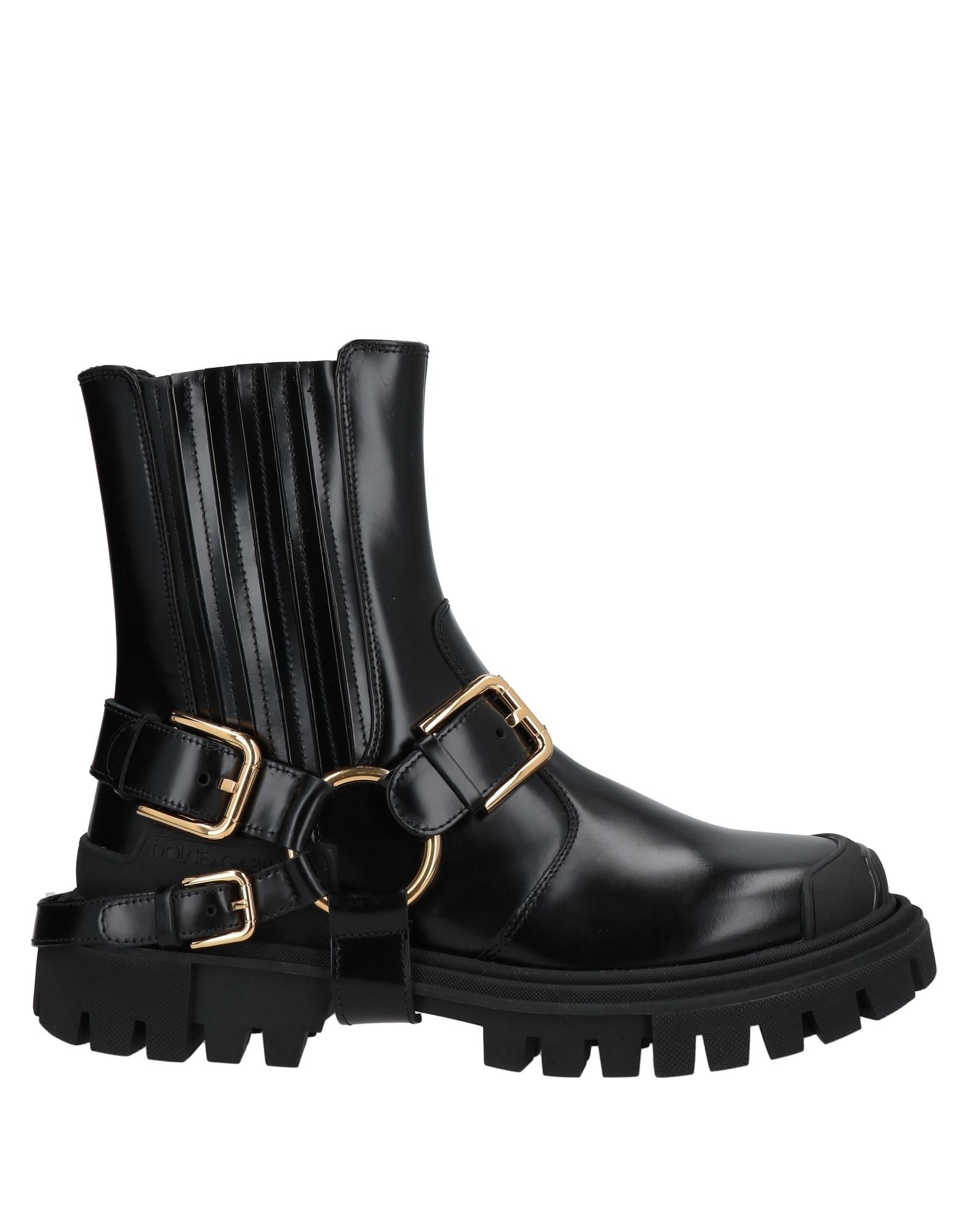 Dolce & Gabbana Ankle Boots Leather In Black
