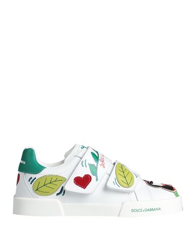 Shop Dolce & Gabbana Toddler Girl Sneakers White Size 9.5c Calfskin
