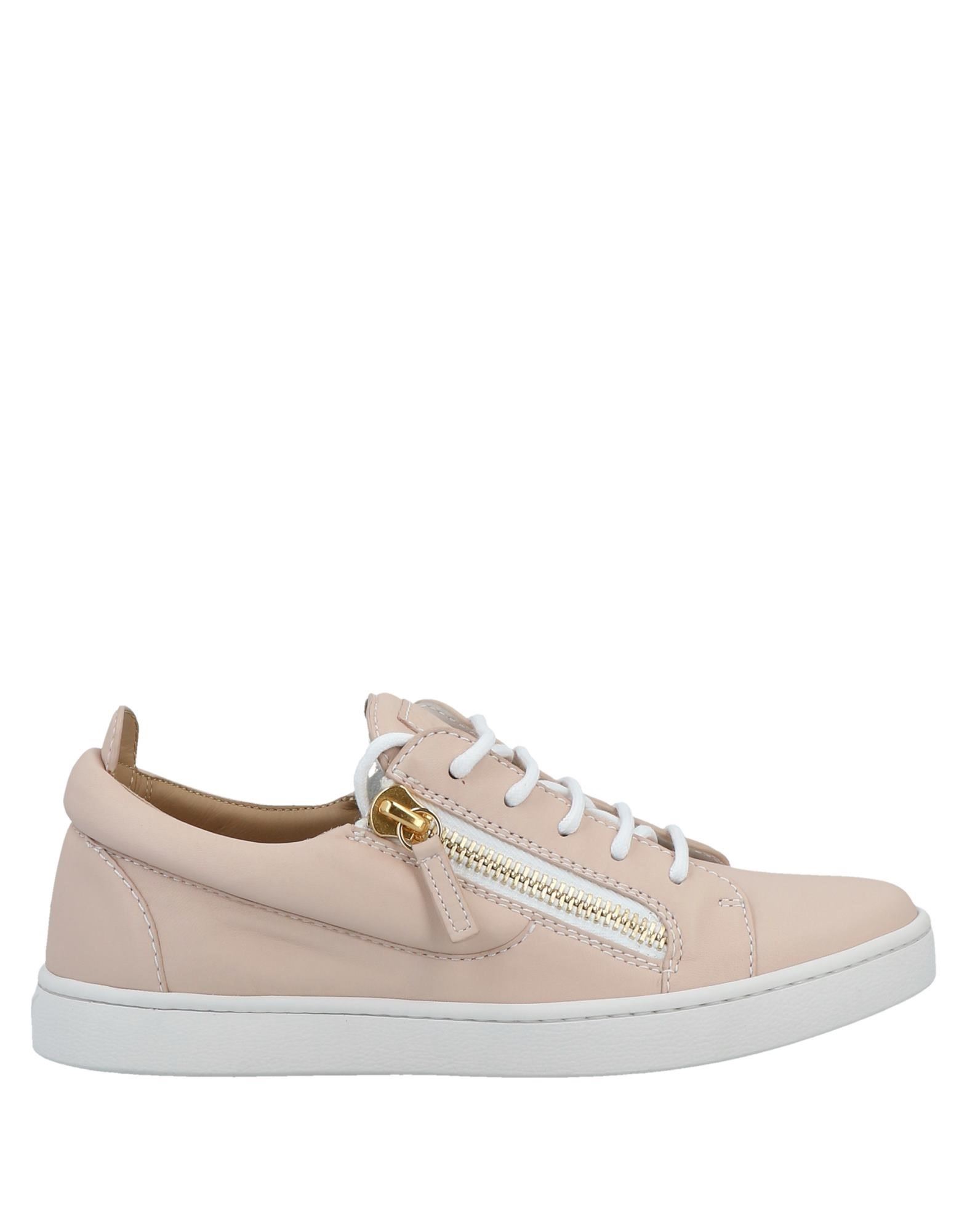 Shop Giuseppe Zanotti Woman Sneakers Blush Size 8 Soft Leather In Pink