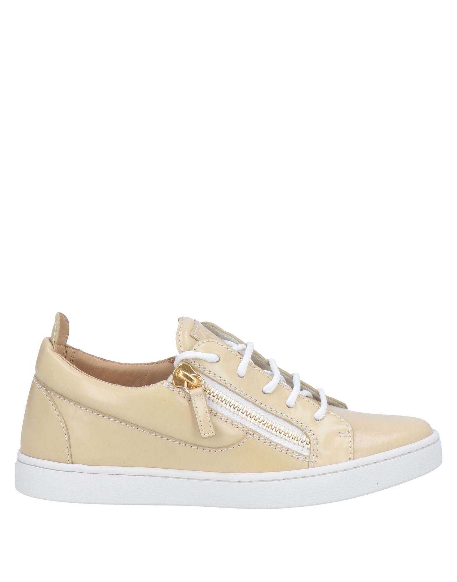 GIUSEPPE ZANOTTI GIUSEPPE ZANOTTI WOMAN SNEAKERS BEIGE SIZE 6 SOFT LEATHER