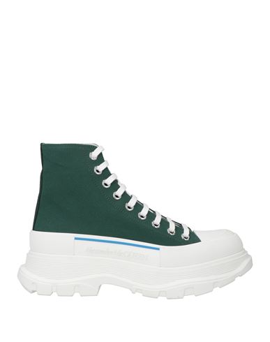 Shop Alexander Mcqueen Man Sneakers Sage Green Size 7 Textile Fibers