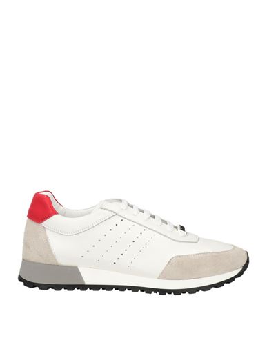 Baldinini Man Sneakers Off White Size 9 Soft Leather