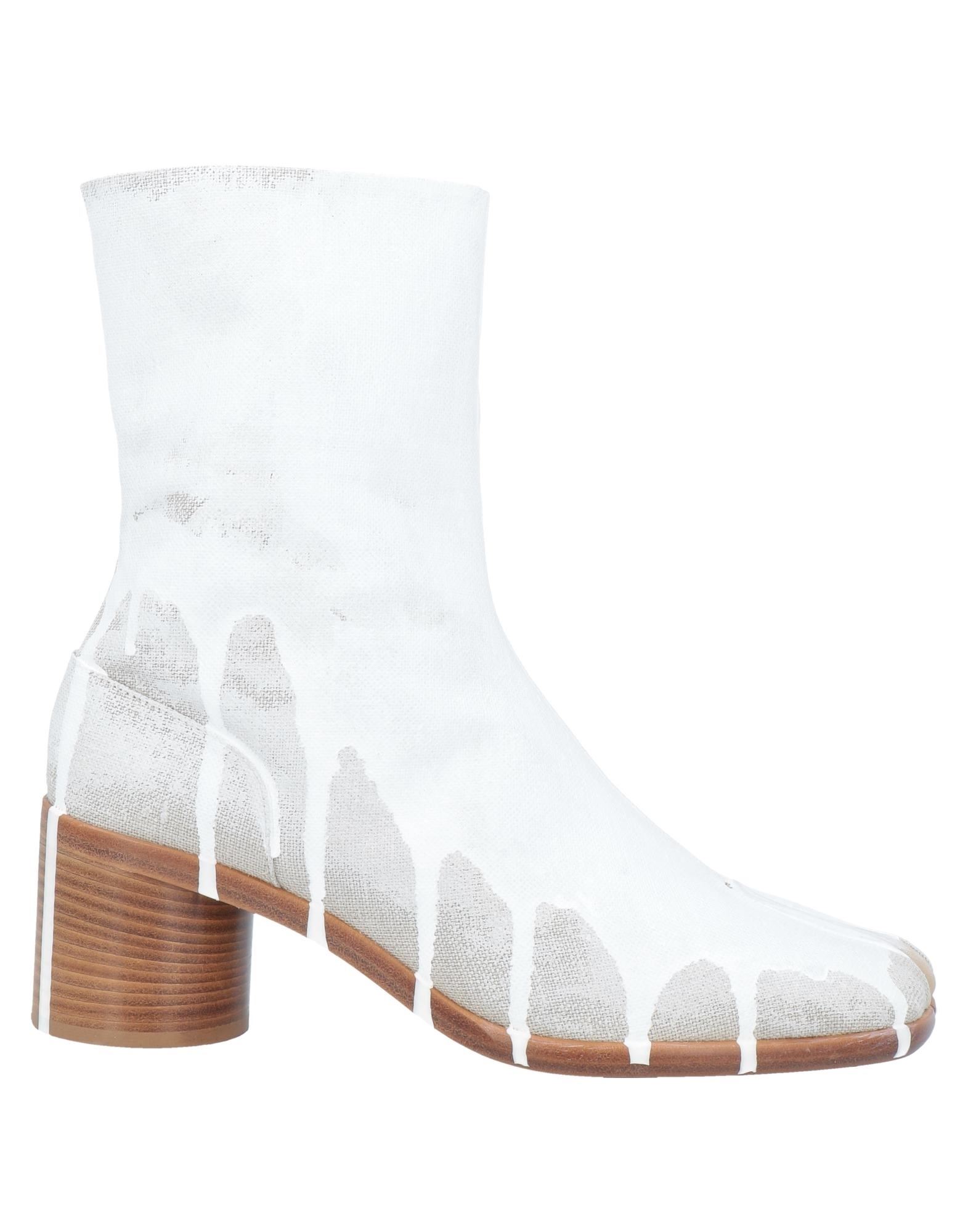 Shop Maison Margiela Man Ankle Boots White Size 8 Textile Fibers