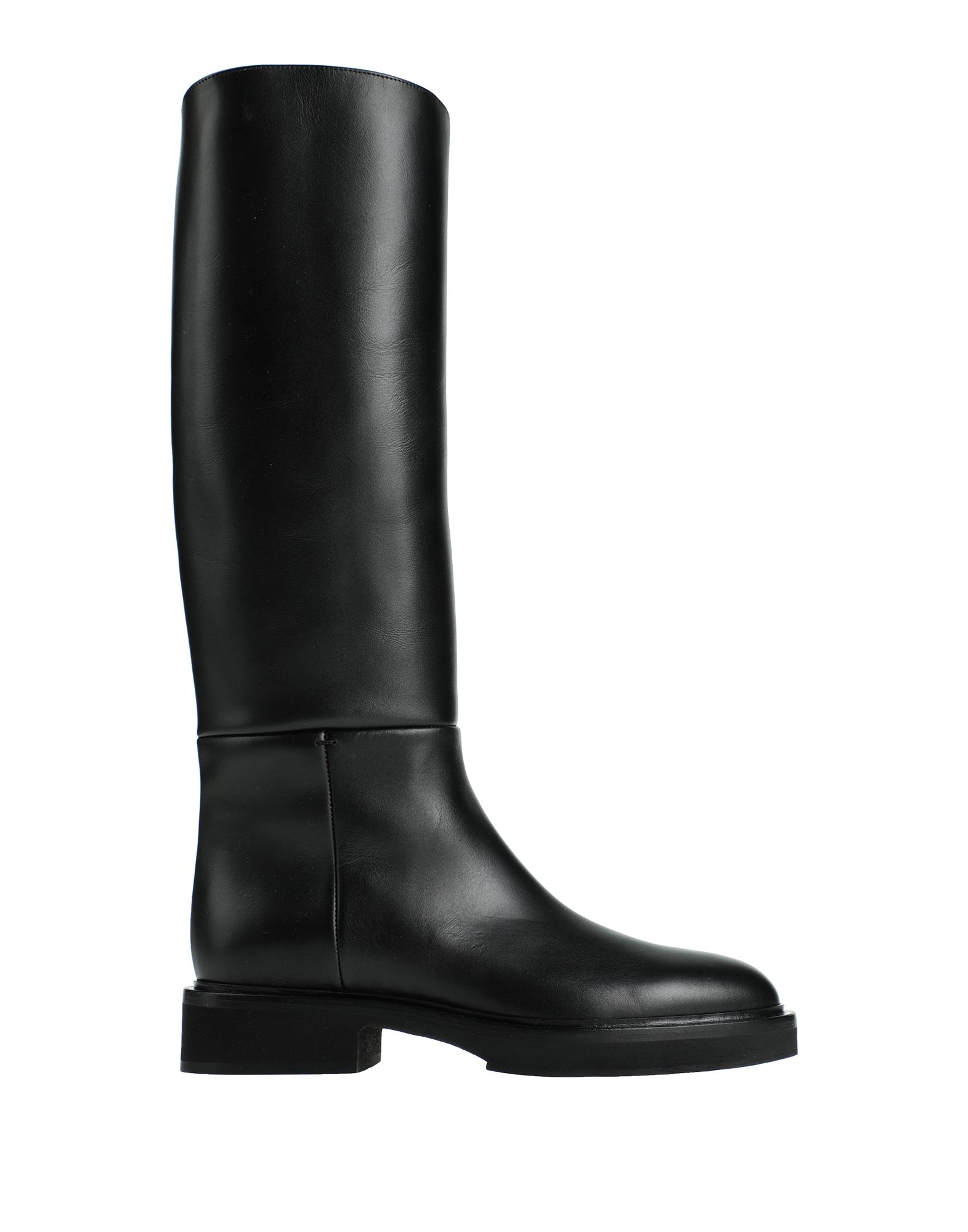 Khaite Derby Leather Knee Boots In Black