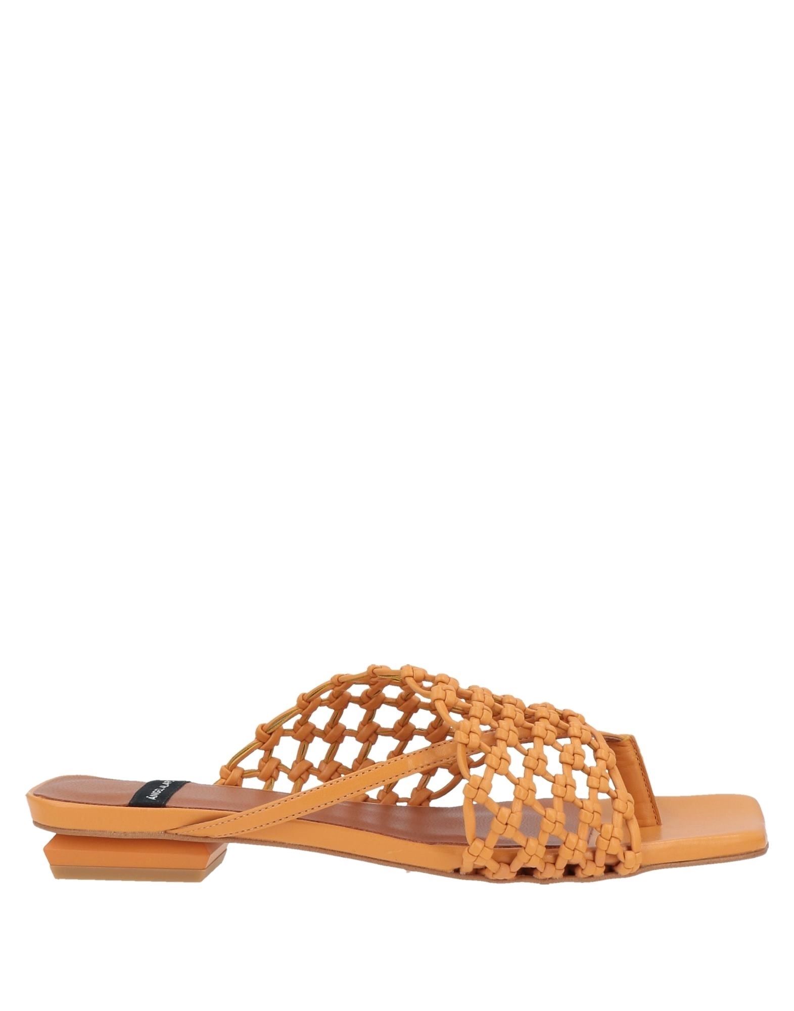 Angel Alarcon Toe Strap Sandals In Apricot