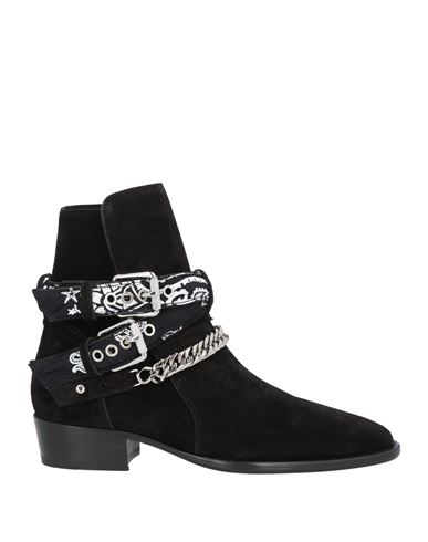Amiri Man Ankle Boots Black Size 10 Soft Leather In Black