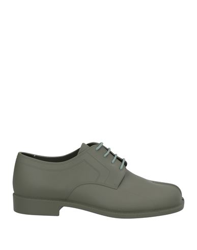 Maison Margiela Woman Lace-up Shoes Military Green Size 8 Rubber