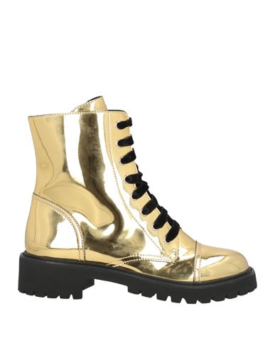 Alexandre Vauthier Woman Ankle Boots Gold Size 7.5 Textile Fibers In Gold