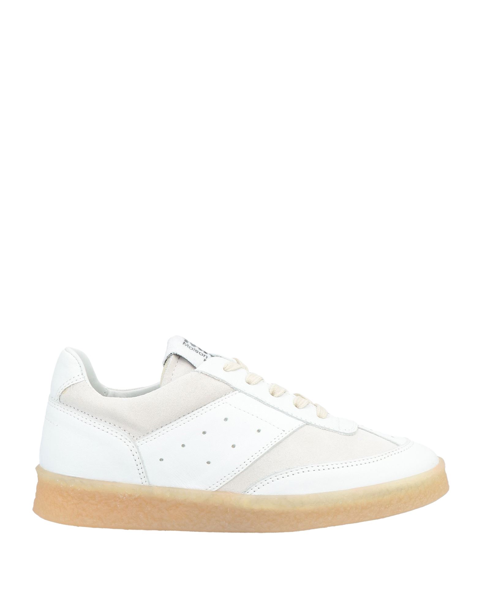Shop Mm6 Maison Margiela Woman Sneakers White Size 8 Leather