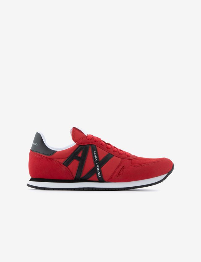 Armani Exchange Sneakers Rosso Puro Poliammide, Elastan, Poliestere