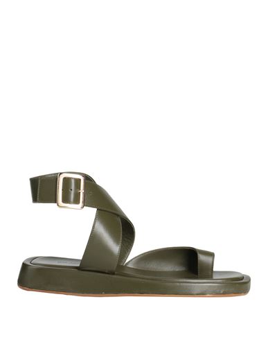 Gia Rhw Gia / Rhw Woman Thong Sandal Military Green Size 8.5 Soft Leather