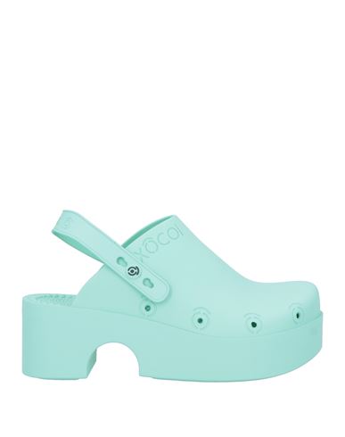Xocoi Woman Mules & Clogs Turquoise Size 10 Recycled Thermoplastic Polyurethane In Blue