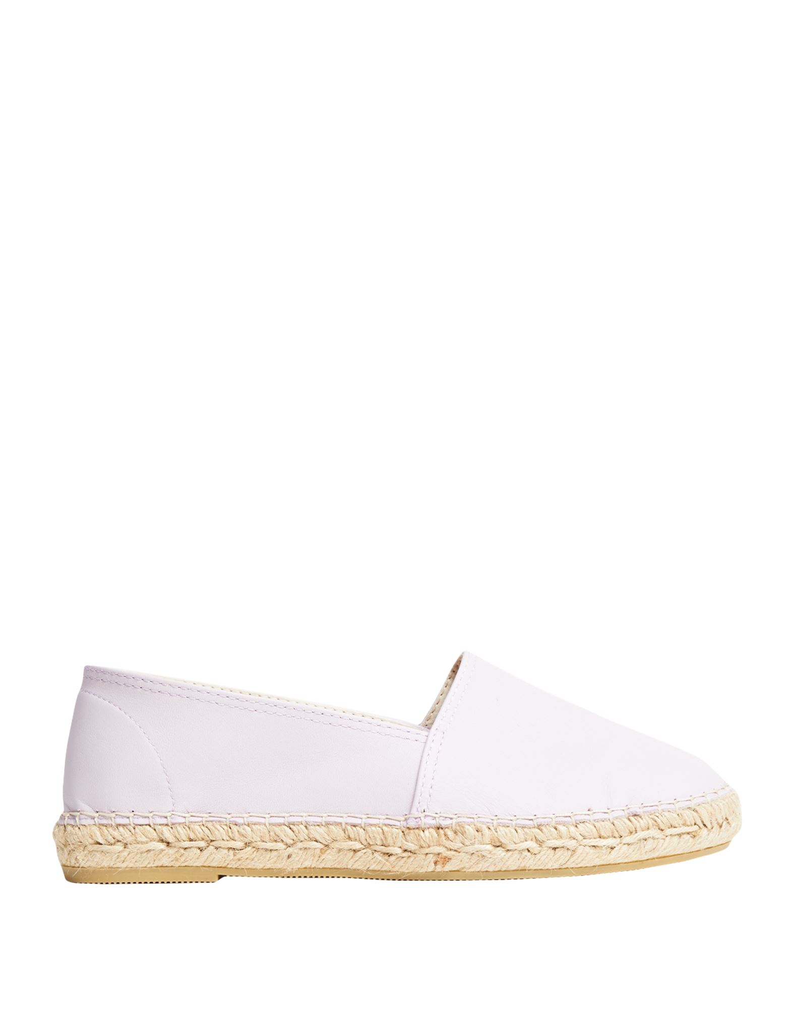 8 BY YOOX 8 BY YOOX LEATHER ROUND TOE ESPADRILLES WOMAN ESPADRILLES LILAC SIZE 11 OVINE LEATHER
