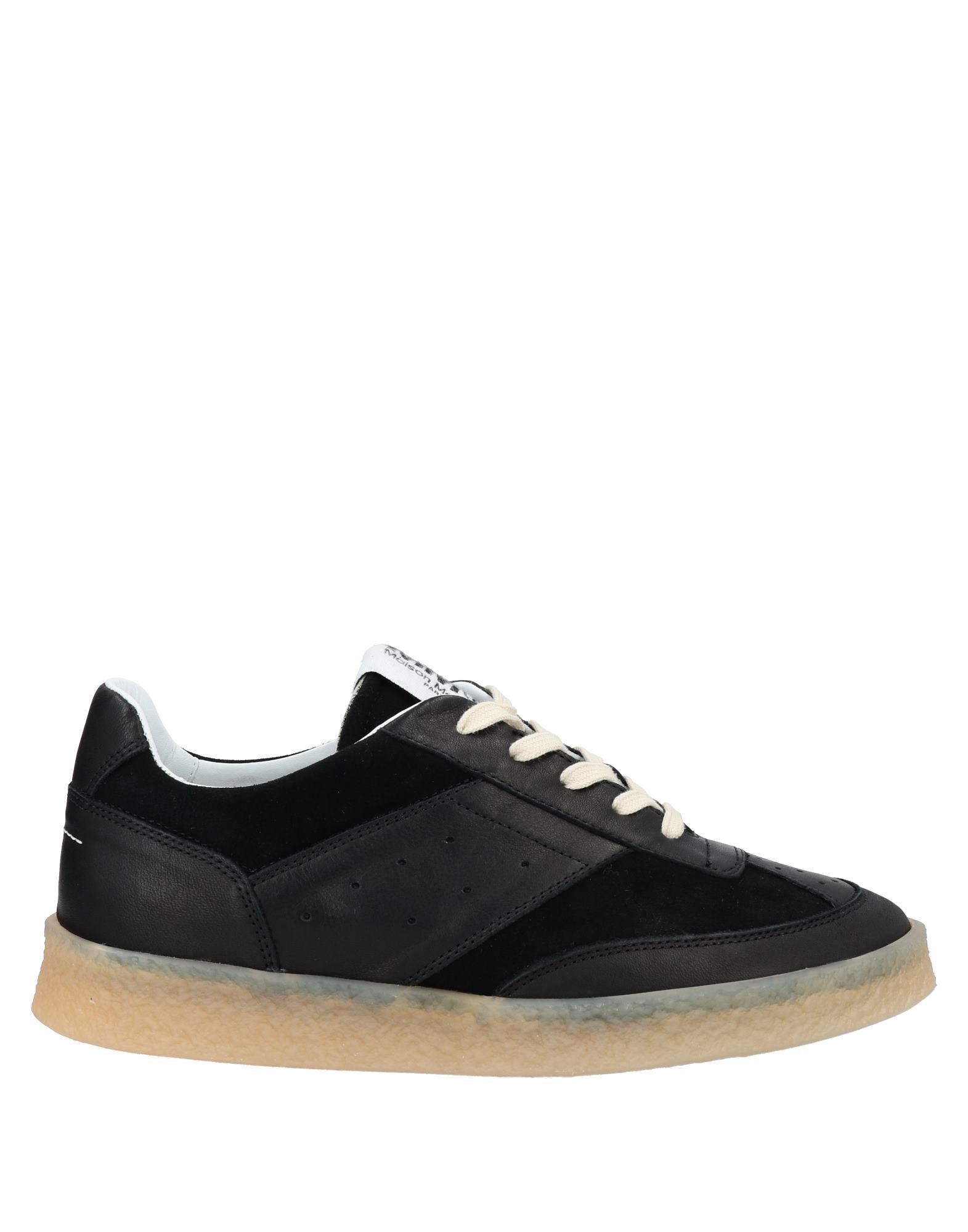 Mm6 Maison Margiela Woman Sneakers Black Size 6 Soft Leather