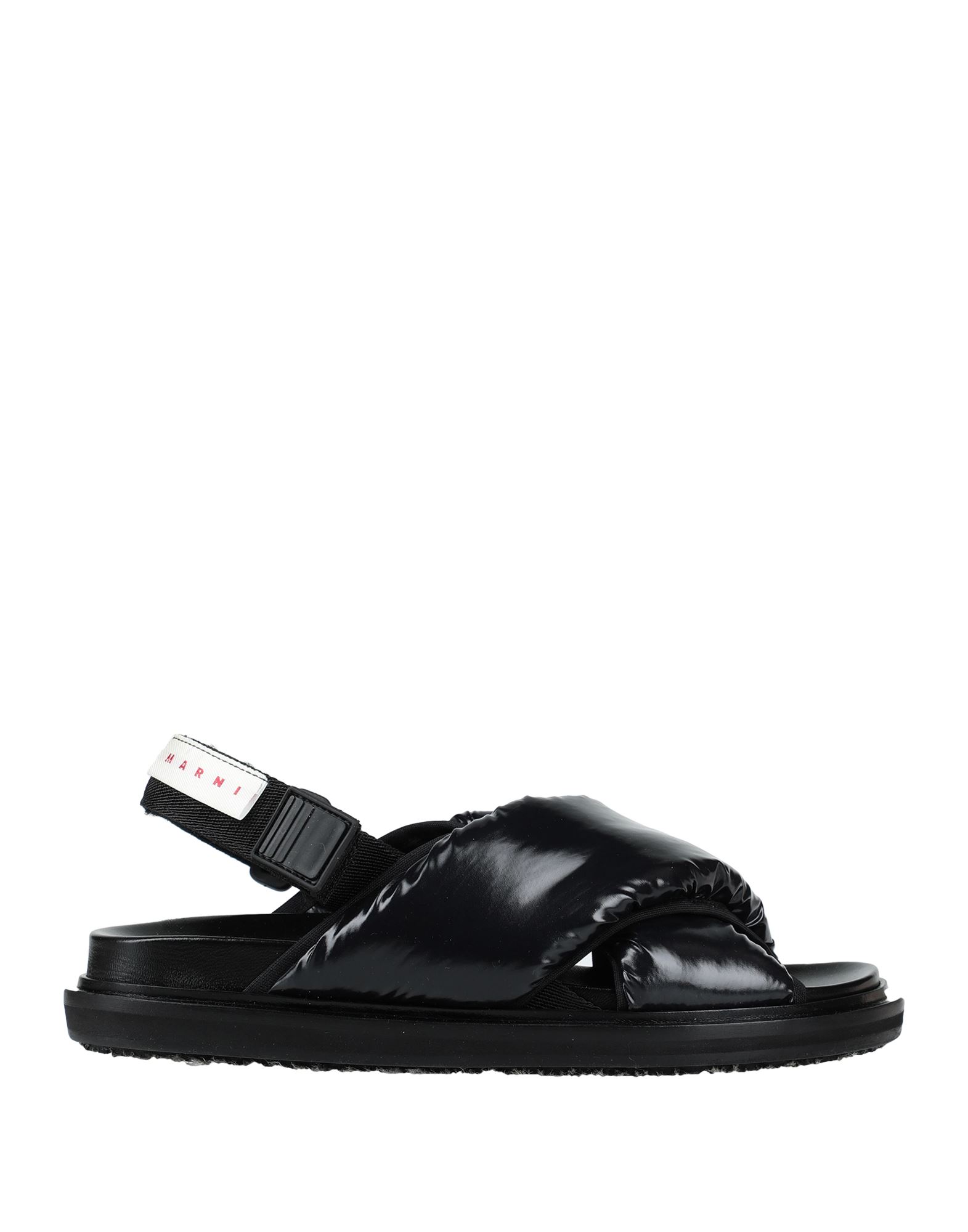 Marni Woman Sandals Black Size 6 Textile Fibers In Black