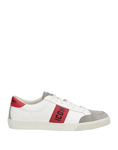 Dsquared2 Man Sneakers White Size 8 Calfskin