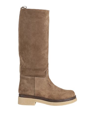 Miss Unique Woman Boot Khaki Size 9 Leather In Multi