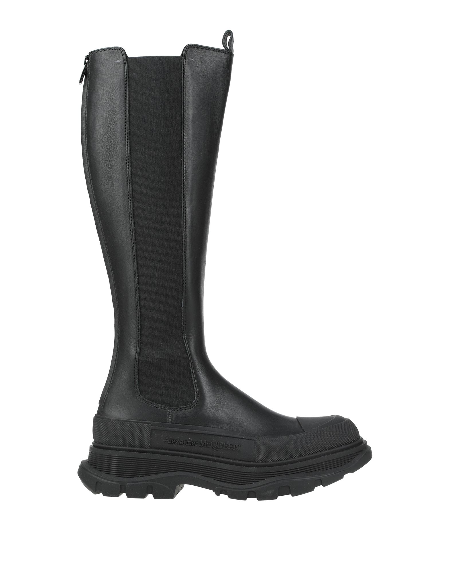 Alexander Mcqueen Knee Boots In Black