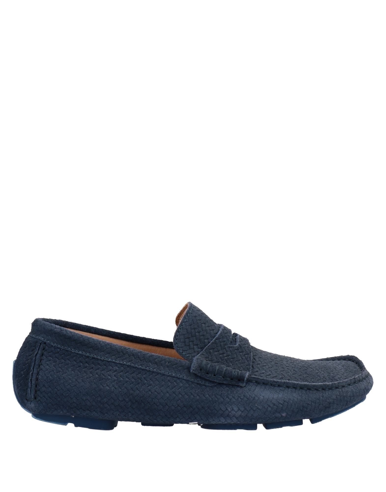 Gold Brothers Loafers In Slate Blue | ModeSens