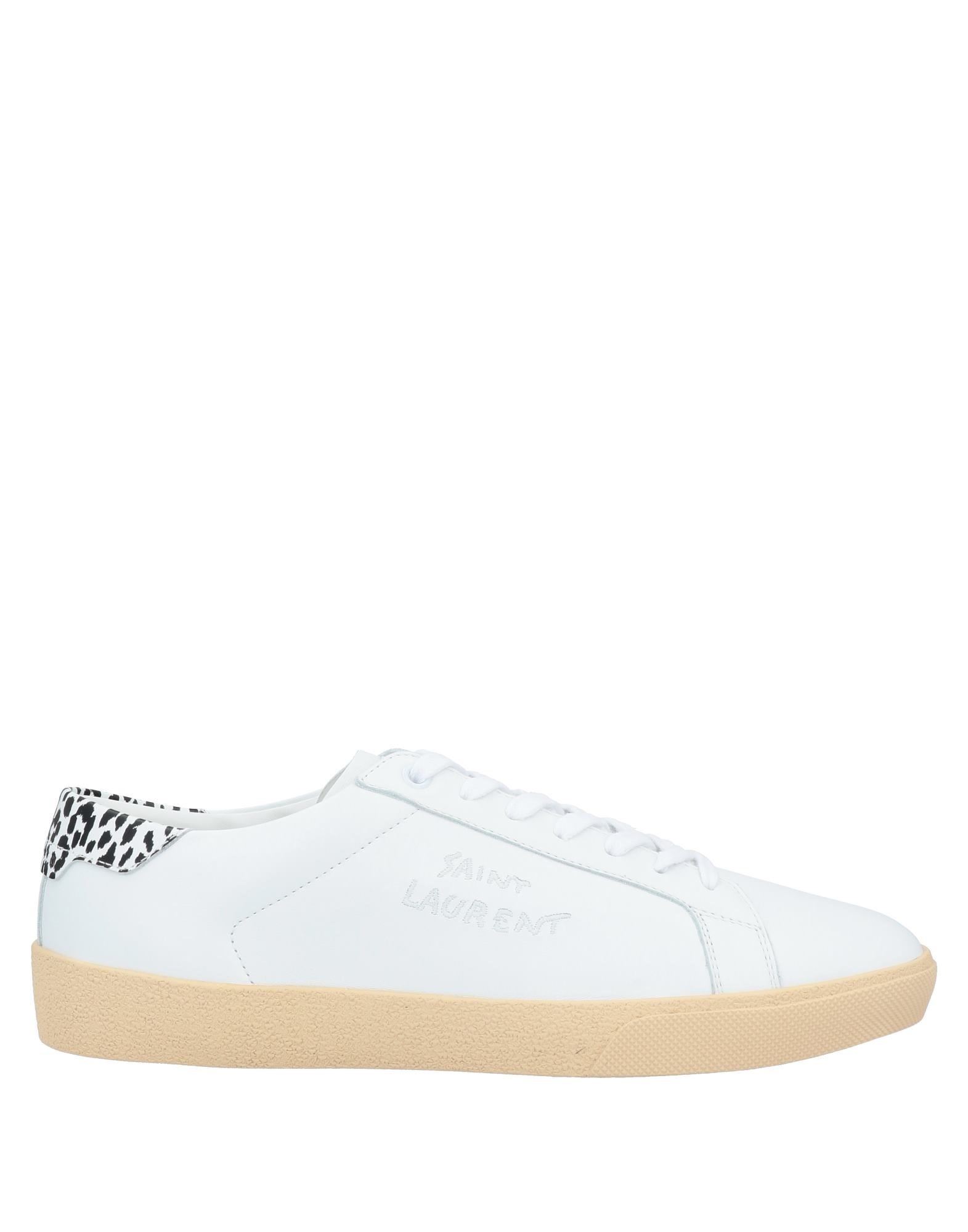 Shop Saint Laurent Man Sneakers White Size 9 Soft Leather
