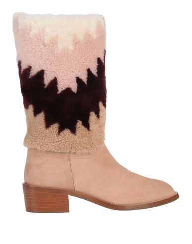 Shop Aquazzura Woman Boot Sand Size 8 Leather In Beige