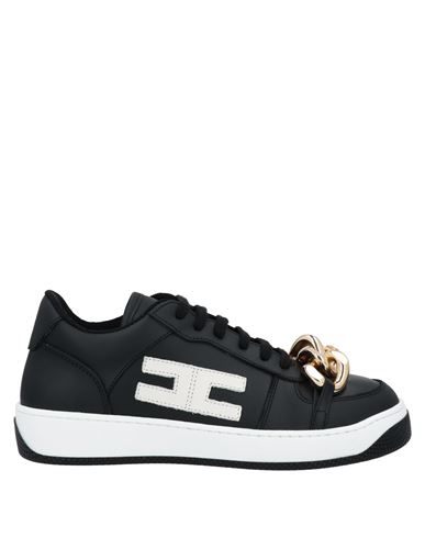 Elisabetta Franchi Woman Sneakers Black Size 8 Soft Leather