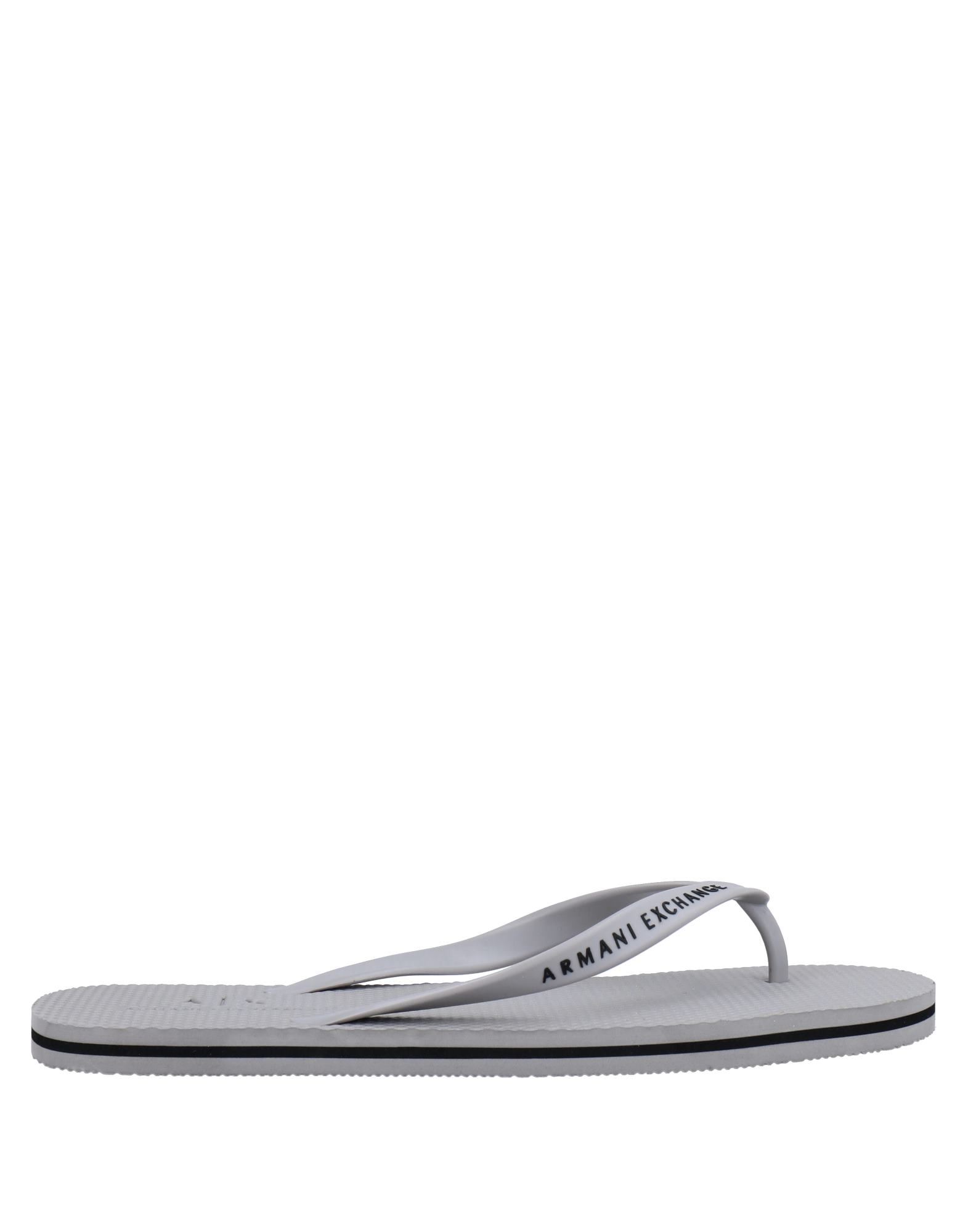 Armani Exchange Toe Strap Sandals In Grey