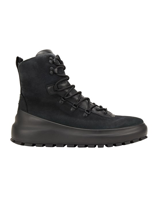  STONE ISLAND S0404 NABUK/LEATHER HIKING BOOT_STONE ISLAND WITH ECCO® Chaussure. Homme Noir
