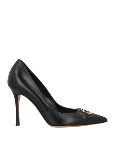 Elisabetta Franchi Woman Pumps Black Size 10 Leather In Black