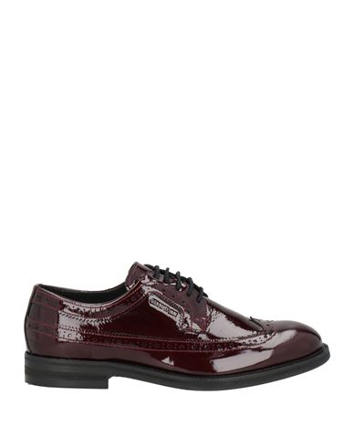 Cerruti 1881 Woman Lace-up Shoes Burgundy Size 7 Calfskin