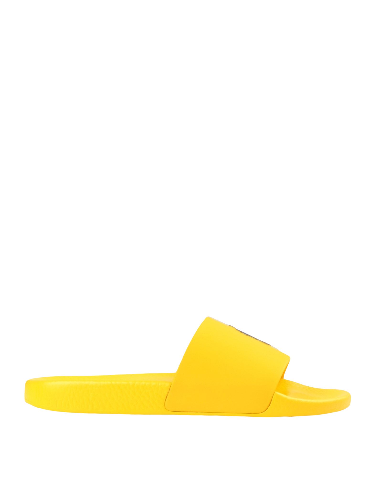 Polo Ralph Lauren Signature Pony Pool Slides In Yellow