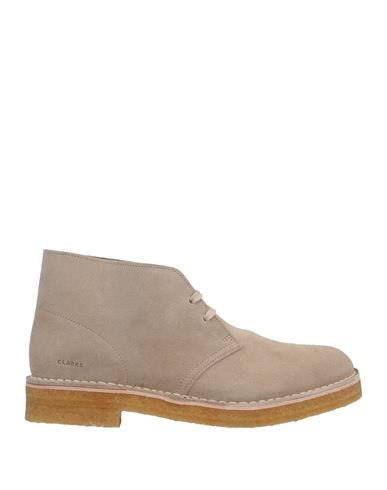 Shop Clarks Man Ankle Boots Beige Size 9 Soft Leather