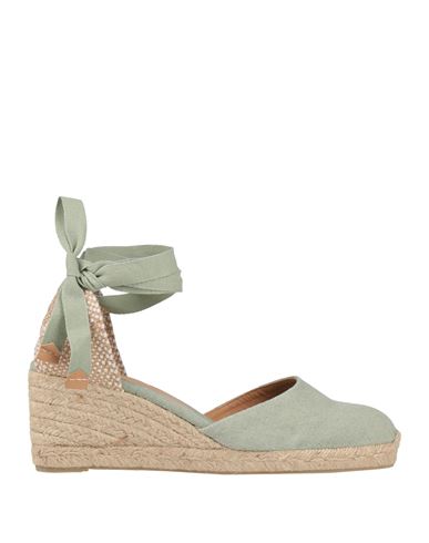 Castaã±er Castañer Woman Espadrilles Light Green Size 10 Textile Fibers